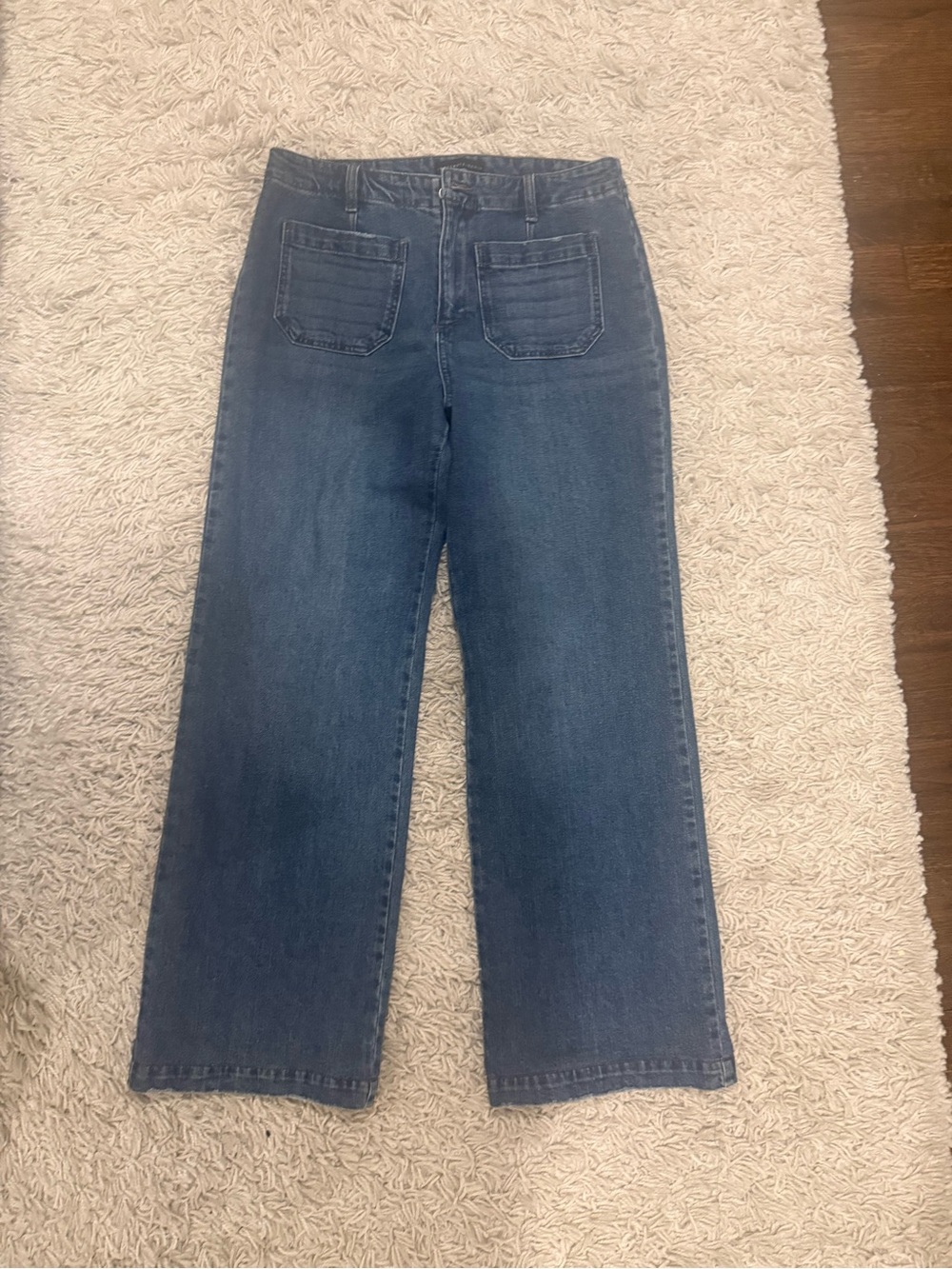 Sanctuary Wide-Leg Jeans in Mid Blue Denim size 29